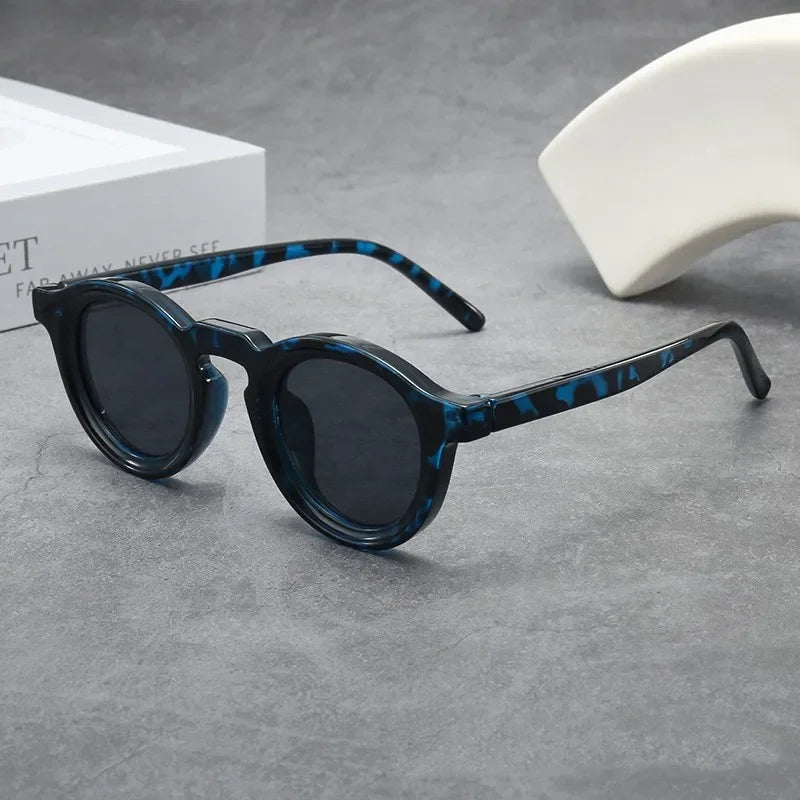 New Retro Round Small Frame Sunglasses Personalized High-end Men's and Women's Glasses Fashion Trend UV Resistant Sunglasses