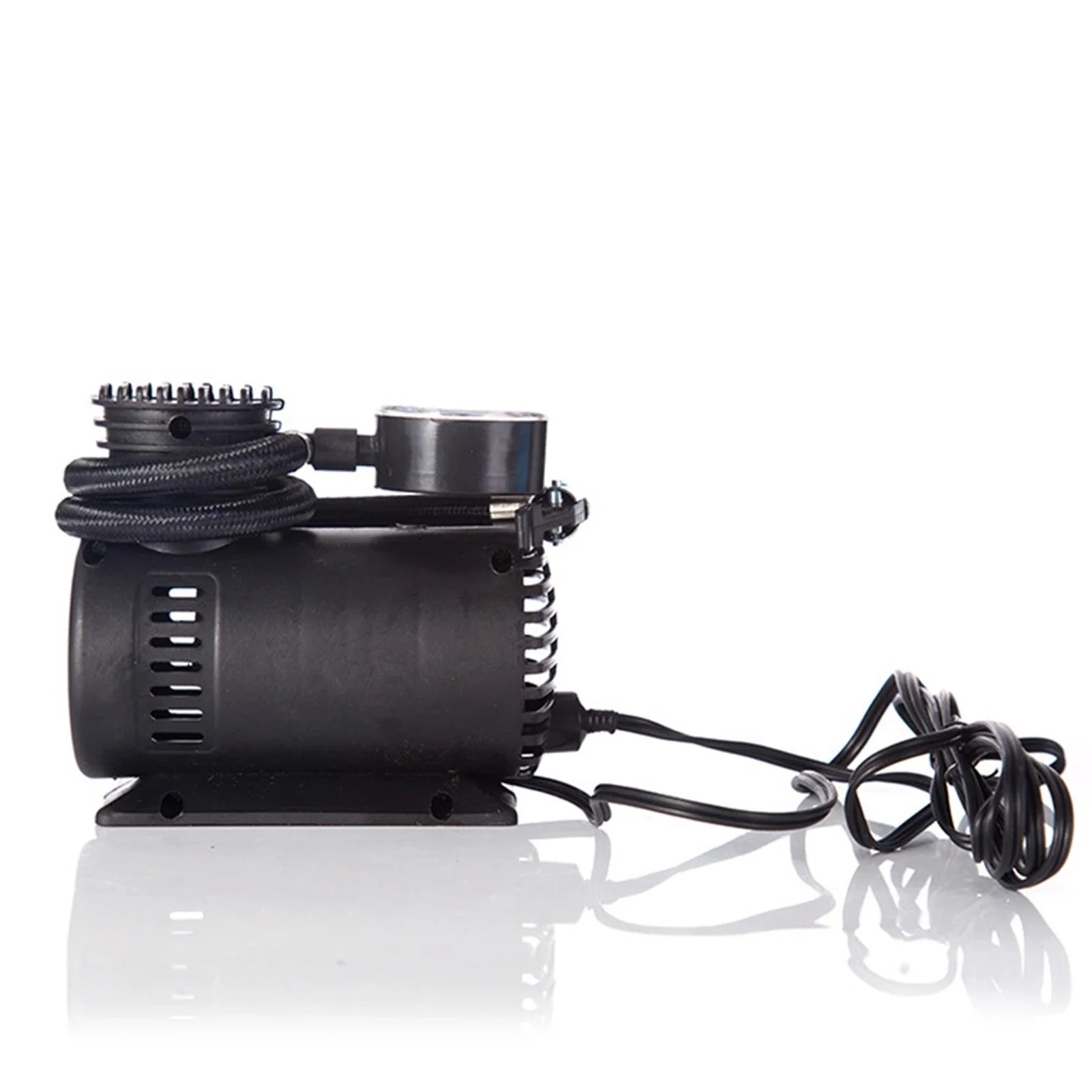 Eliteridegear small air pump inflator for vehicles and sports equipment, compact and efficient for quick inflation.