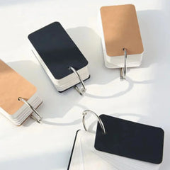 Moonbiffy Blank Pocket Memo Pad Ring 100 Sheets Students