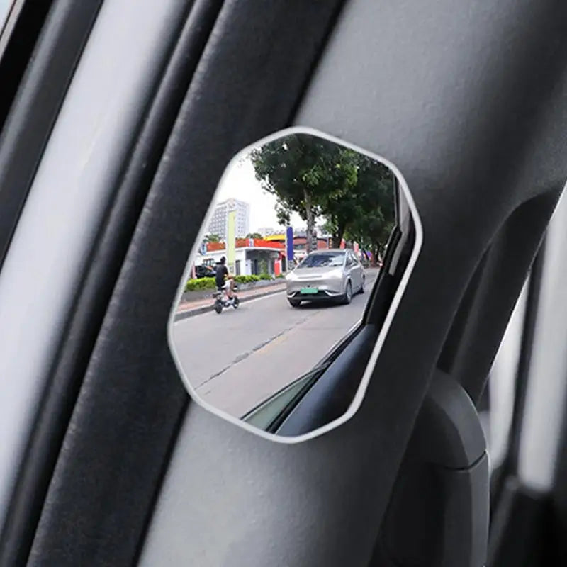 High-definition convex side glass blindspot eliminator for cars, 360-degree wide-angle rearview glass by Eliteridegear.
