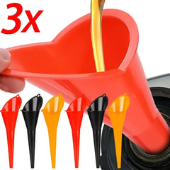 Eliteridegear car long stem plastic fuel funnel with anti-splash design for gasoline and oil refilling on motorcycles and vehicles