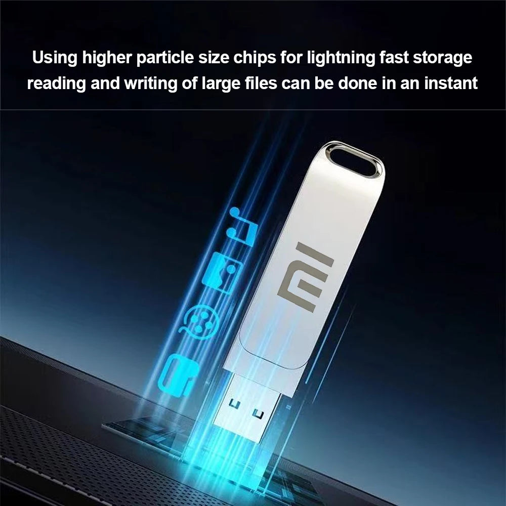 Xiaomi 16TB USB Flash Drive USB 3.0 Memories Type-c 2-In-1 8TB 2TB OTG Pendrive High Speed Flash U Disk For Computer Mobilephone