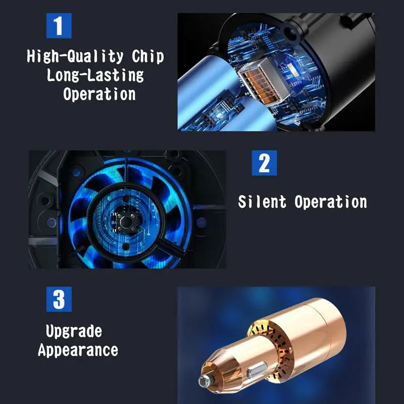 Eliteridegear mini car air purifier with negative ion technology, compact and portable for vehicle deodorization and fresh air.