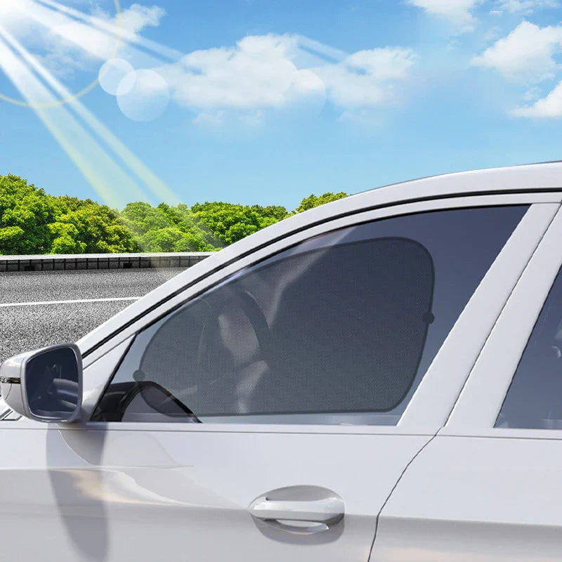 Eliteridegear SEAMETAL 2-pack car window sunshade covers with UV protection, black sun shields for front and rear windows, summer car accessories