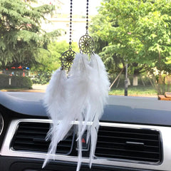 Mini Dream Catcher Car Mirror Hanger Calming Wind Chimes