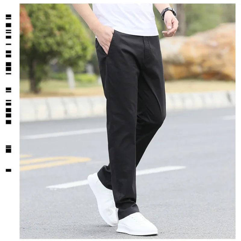 Mens Slim Fit Cotton Chino Pants CN Zhejiang Stretch