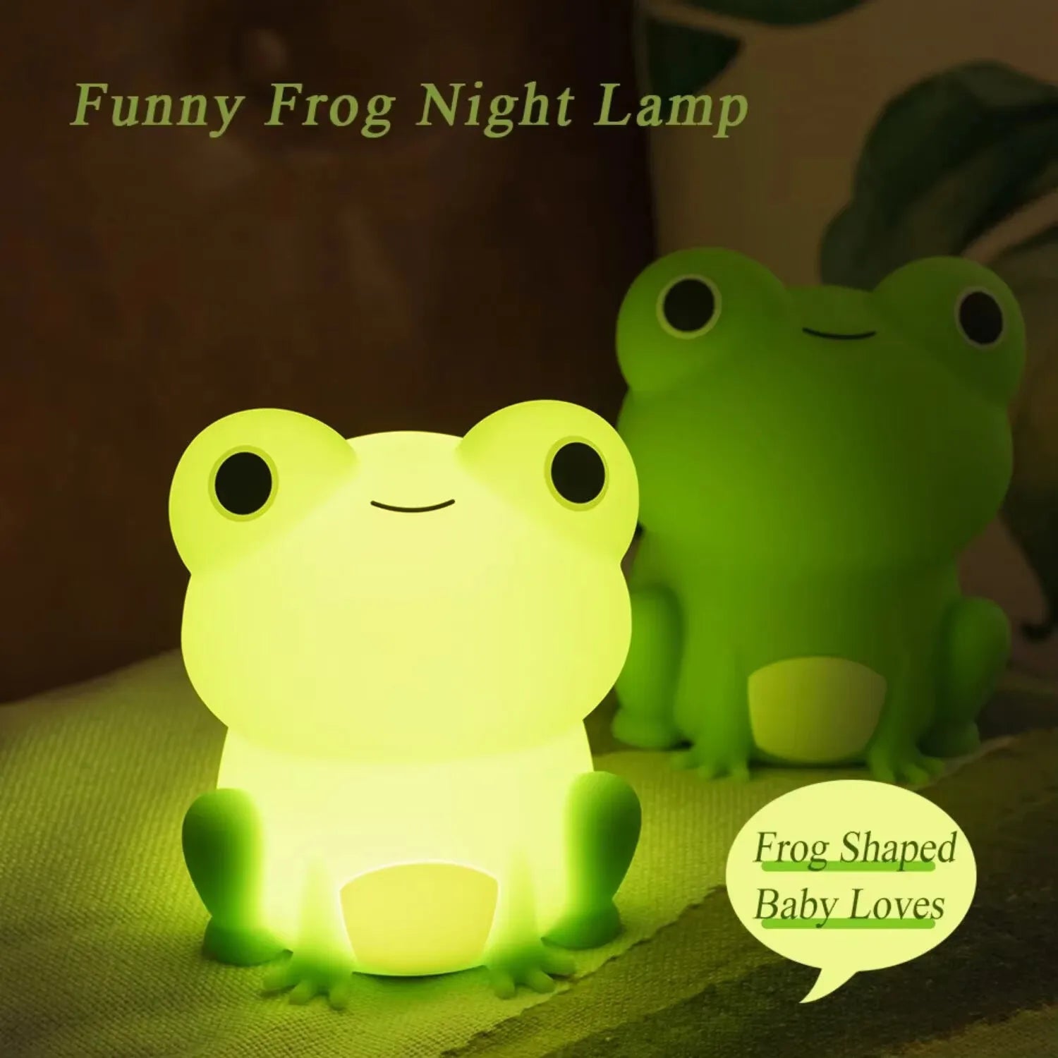 Cute bunny cartoon night light from shopxpress.uk with touch dimming and USB rechargeability, ideal for children's bedside sleep.