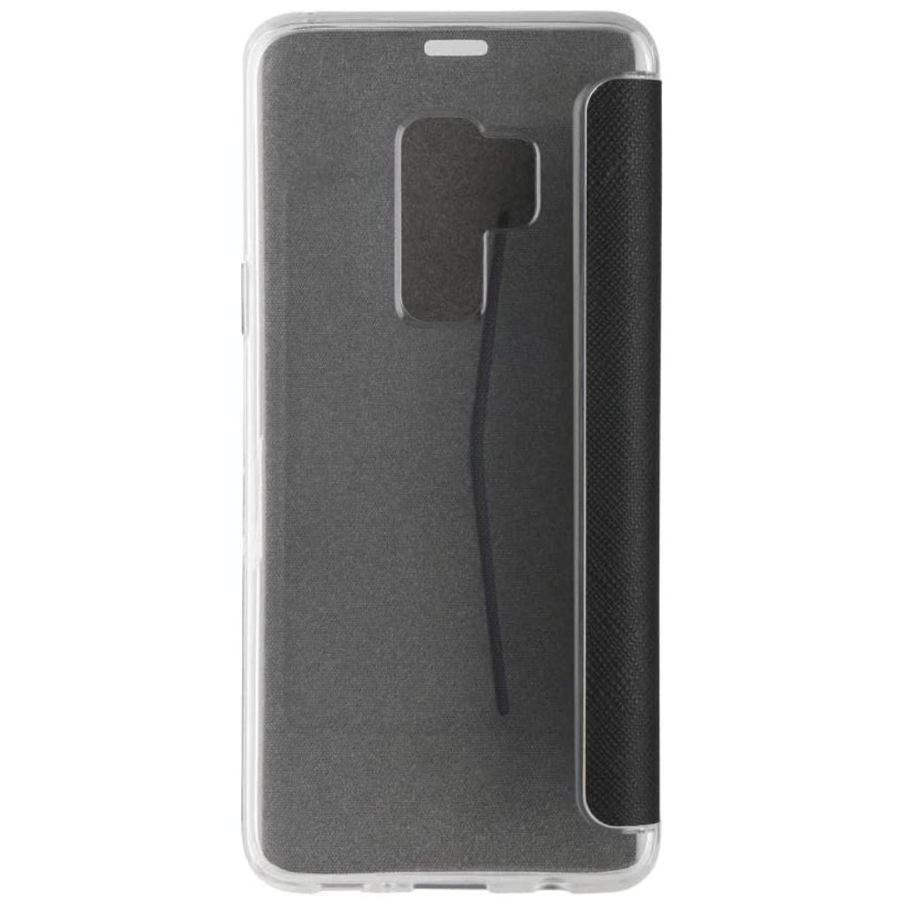 Samsung Galaxy S9 XQISIT Book Flip Case with leather cover and card slots, designed for stylish protection and convenience.