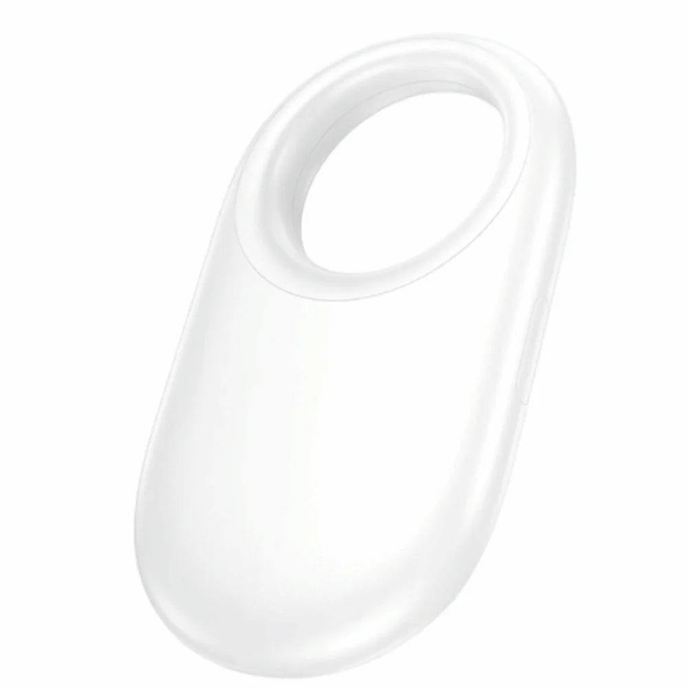 Adistore portable Bluetooth GPS pet tracker with long battery life, showing the device and a pet collar attachment.