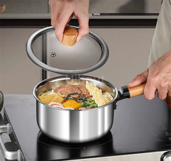 Uibqut Stainless Steel Double Bottom Soup Pot For Home Cooks Even Heating Induction And Gas Safe Durable