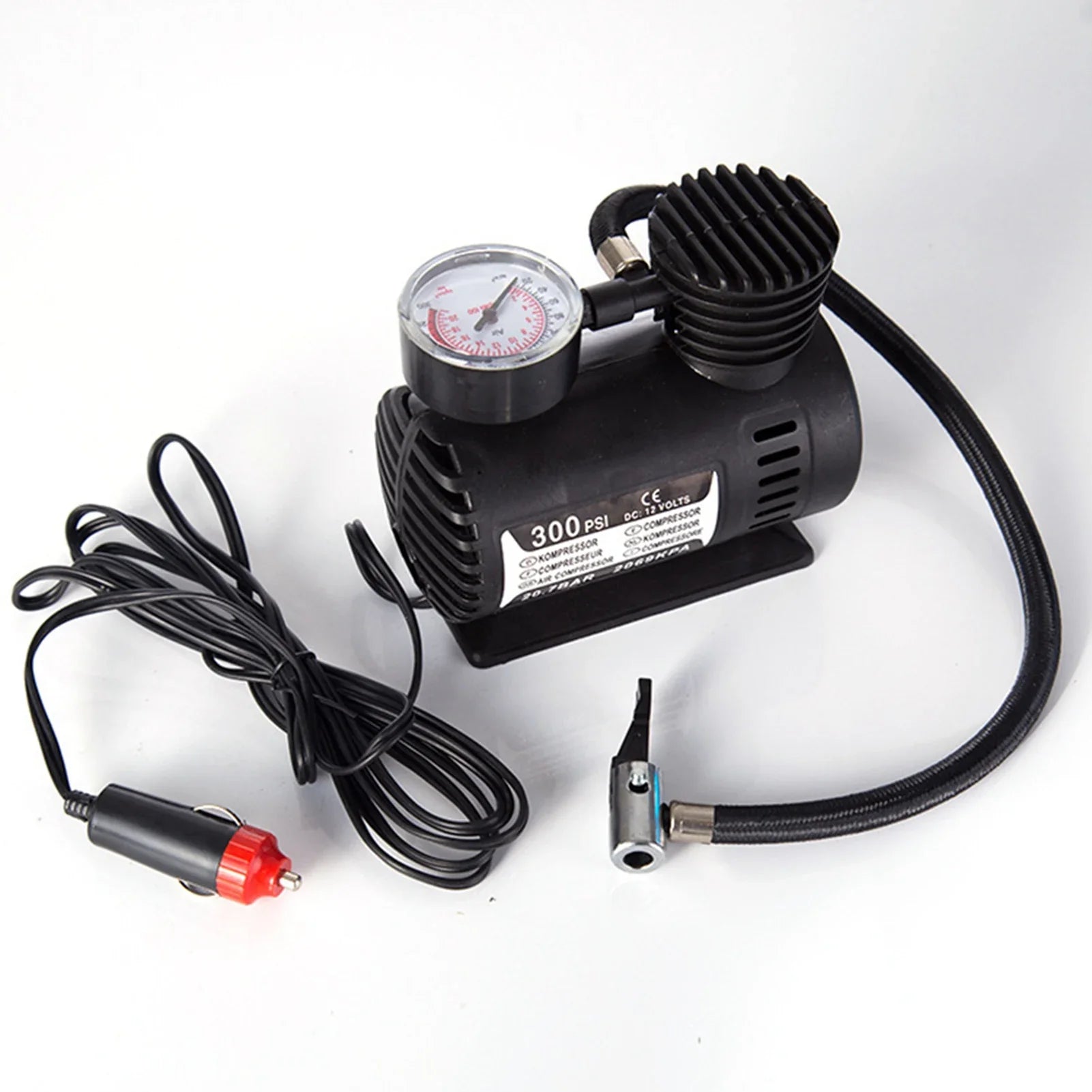 Eliteridegear small air pump inflator for vehicles and sports equipment, compact and efficient for quick inflation.