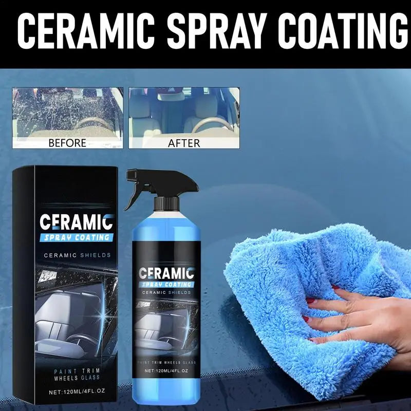 Eliteridegear 120ml glass cleaner spray with nano coating liquid, hydrophobic anti-scratch car wax and polishing coating liquid.