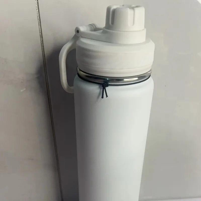 Adistore 24oz stainless steel insulated water bottle with vacuum sports cup, featuring a sleek design and leak-proof lid.