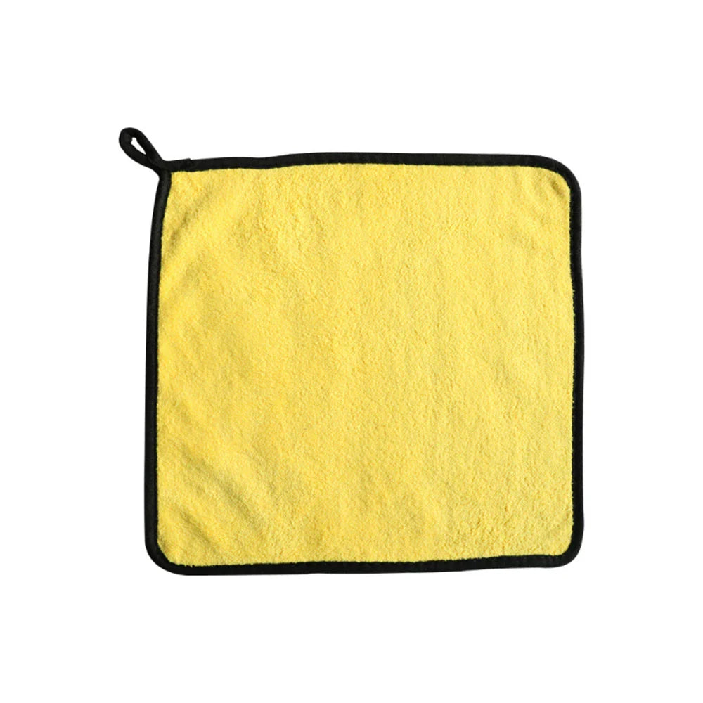 Set of 1, 2, or 5 Eliteridegear ultra-fine fiber cleaning towels for car washing, drying, and detailing in a close-up shot.