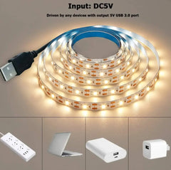 WIXOLighting USB LED Strip Lights 5m Warm White Living Room