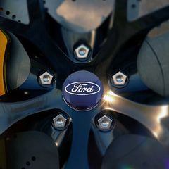 4 X 54MM Wheel Centre Caps Set Hub Centre Rim Cover Badge Blue Center Wheel Cap Kit Fit For Ford Most Models