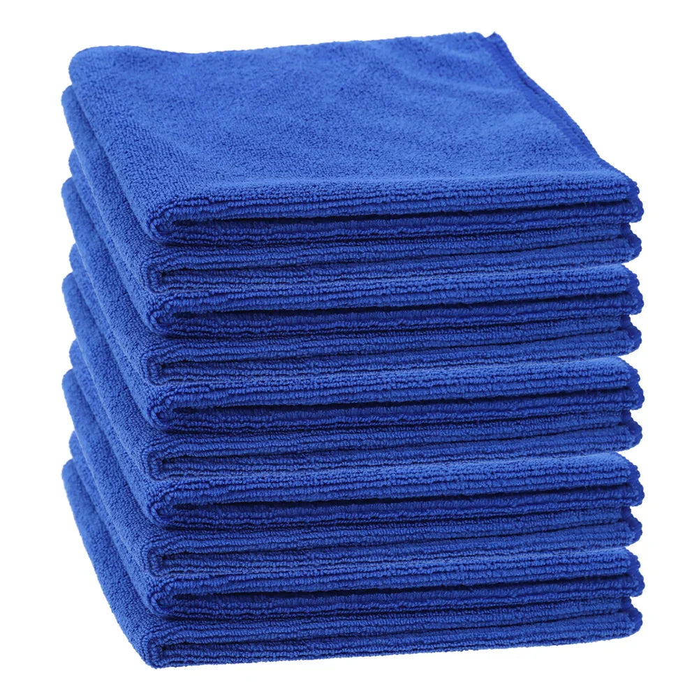 Eliteridegear microfiber car cleaning towel, thickened and quick-drying, ideal for auto detailing, washing, waxing, and drying vehicles.
