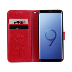 For Galaxy S9 Rose Embossed Horizontal Flip Environmental PU Leather Case with Holder & Card Slots & Wallet, For Samsung Galaxy S9