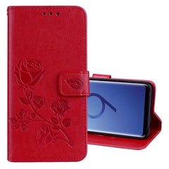 For Galaxy S9 Rose Embossed Horizontal Flip Environmental PU Leather Case with Holder & Card Slots & Wallet, For Samsung Galaxy S9