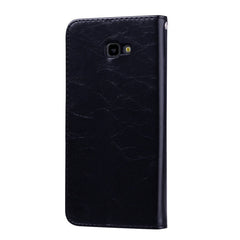 Business Style Oil Wax Texture Horizontal Flip Leather Case for Galaxy J4+, with Holder & Card Slots & Wallet, For Galaxy J4+