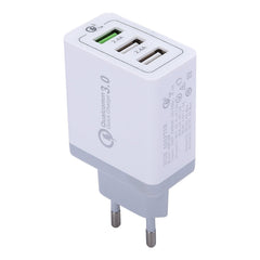 XHF30W 3 QC3.0 USB Fast Charging Wall Charger, EU Plug, EU Plug