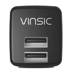 Vinsic 12W 5V 2.4A Output Dual USB Wall Charger USB Charger Adapter