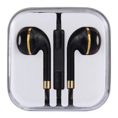 Black Wire Body 3.5mm In-Ear Earphone with Line Control & Mic for iPhone, Galaxy, Huawei, Xiaomi, LG, HTC and Other Smart Phones