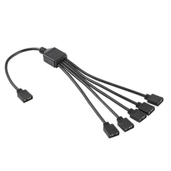 3 Pin 5V 1 to 5 Motherboard AURA RGB PC Cooling Extension Cable for Asus, 1 to 5