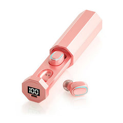 C1 Bluetooth 5.0 TWS Touch Polygonal Digital Display True Wireless Bluetooth Earphone with Charging Box, Polygonal