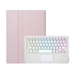For iPad 11 2025 / 10th Gen 10.9 2022 A10B-AS Lambskin Texture Backlight Bluetooth Touch Keyboard Leather Tablet Case with Pen Slot, A10B-AS