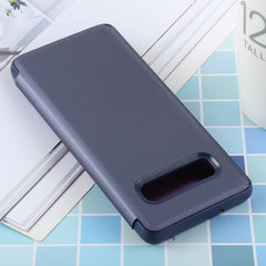 PU Electroplating Mirror Horizontal Flip Leather Case for Galaxy S10, with Holder, For Galaxy S10