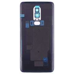 For OnePlus 6 Frosted Battery Back Cover with Camera Lens Frame, For OnePlus 6 (Frosted Black)