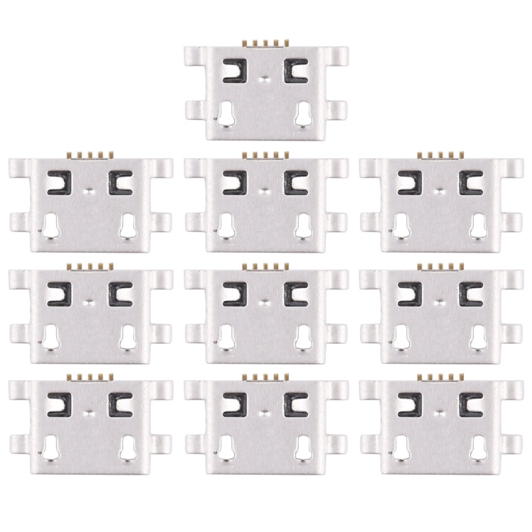 10 PCS Charging Port Connector for Huawei Y6, For Huawei Y6