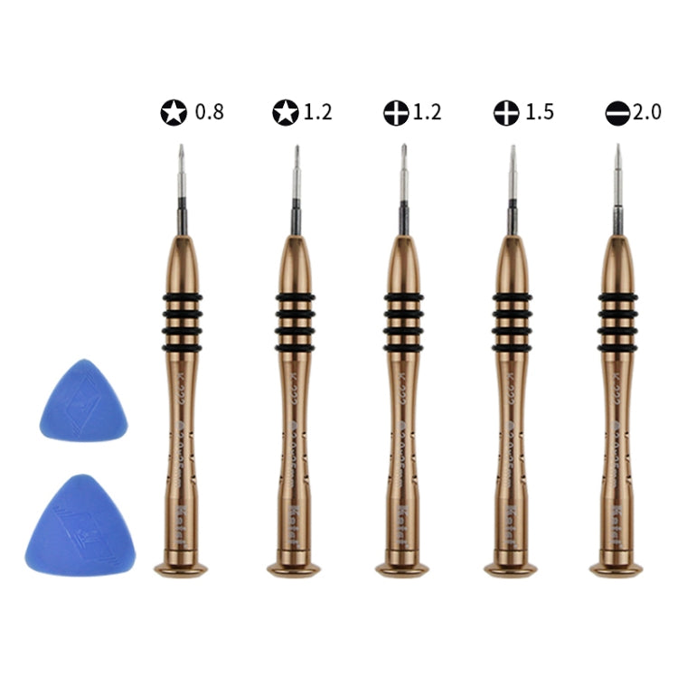 Kaisi K-5222 7 in 1 Plastic Opening Pick + Precision Screwdriver Set Tablet PC Cell Phone Repair Kit, K-5222