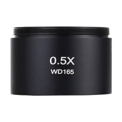 Stereo Microscopes Auxiliary Objective Lens Barlow Lens Magnifier 0.5X WD165, 0.5X WD165