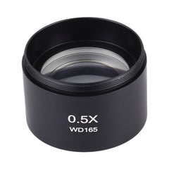 Stereo Microscopes Auxiliary Objective Lens Barlow Lens Magnifier 0.5X WD165, 0.5X WD165