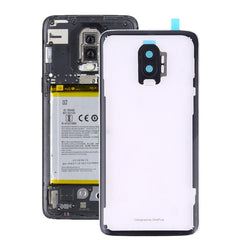 For OnePlus 6T Battery Back Cover with Camera Lens Frame, For OnePlus 6T