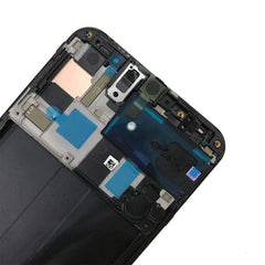 Original LCD Screen and Digitizer Full Assembly with Frame for Galaxy A50 SM-A505F, For Samsung Galaxy A50 (Frame)