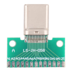 Double-sided Positive and Negative Type C Male Test Board USB 3.1 with PCB 24pin Welded, Type C Male 24pin