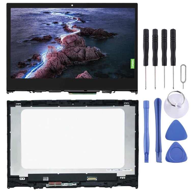 1920 x 1080px LCD Screen and Digitizer Full Assembly With Frame for Lenovo Yoga 520-14IKB, For Lenovo Yoga 520-14IKB 1920 x 1080px