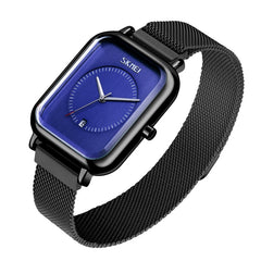 SKMEI 9207 Fashion Creative Simple Watch Men Magnetic Buckle Mesh Belt Steel Belt Couple Quartz Watch