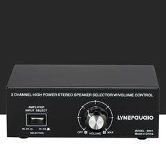 B051 2 Input And 1 Output Power Amplifier And Speaker Selection Switcher Output With Volume Adjustment 2 Power Amplifiers Audio Switcher Switch Distribution Comparator, B051