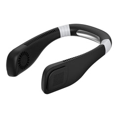 Hand Free Mini USB Neck Fan - Rechargeable Portable Headphone Design Wearable Neckband Fan, 3 Level Air Flow, 360 Degree Free Rotation Perfect for Sports, Office and Outdoor