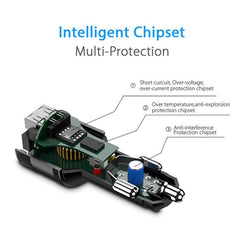 C57 QC3.0 Wireless FM Transmitter Fast Car Charger Bluetooth 5.0 Hands-free Car Modulator USB Flash Memory MP3 Player, C57