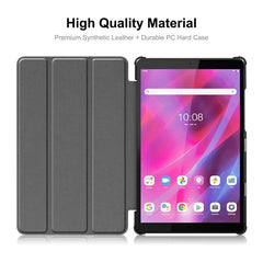 For Lenovo Tab M8 1/2/3 ENKAY Custer Texture Horizontal Flip PU+PC Leather Case with Three-folding Holder, For Lenovo Tab M8 1/2/3