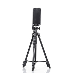 YUNTENG 6208 Aluminum Tripod Mount with Bluetooth Remote Control &  3-Way Head & Phone Clamp, VCT-6208