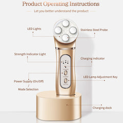 K-SKIN OP9910 EMS Anti-Aging RF Skin Lifting Face Massager For Home Use EMS Technology 3 Adjustable Levels Wrinkles Removal