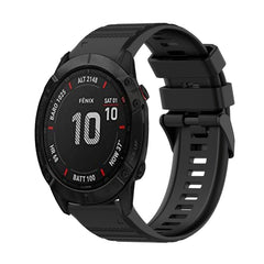 26mm Horizontal Texture Silicone Watch Band with Removal Tool, For Garmin Fenix 6X Sapphire, For Garmin Fenix 5X Sapphire, For Garmin Fenix 5X Plus