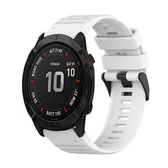 26mm Horizontal Texture Silicone Watch Band with Removal Tool, For Garmin Fenix 6X Sapphire, For Garmin Fenix 5X Sapphire, For Garmin Fenix 5X Plus