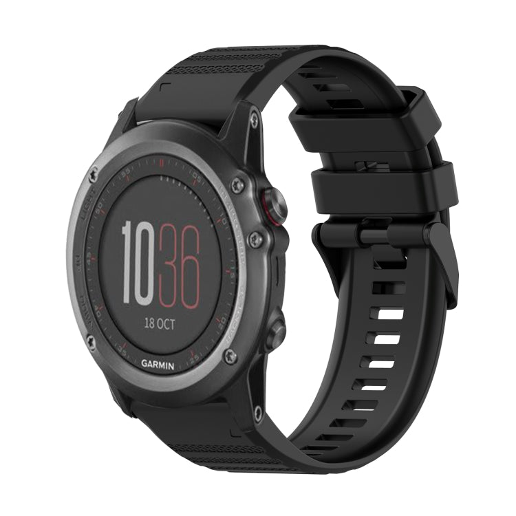26mm Horizontal Texture Silicone Watch Band with Removal Tool, For Garmin Fenix 3, For Garmin Fenix 3 HR, For Garmin Fenix 3 Sapphire